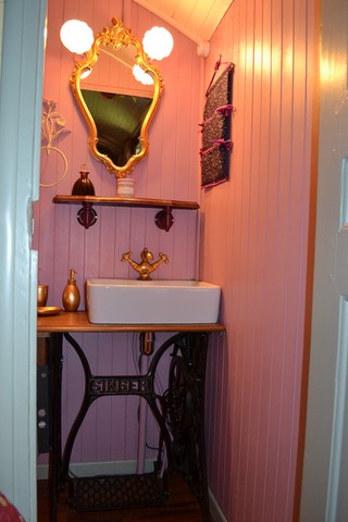 la salle de bain de la roulotte